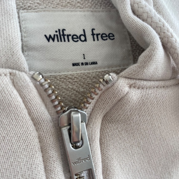 Wilfred Free Size 1 Tan Front Zip Hoodie - Picture 3 of 3